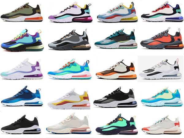 

wholesale 2020 react running shoes for man women blue lagoon cream blue bauhaus triple black white bleached coral trainers off sneaker