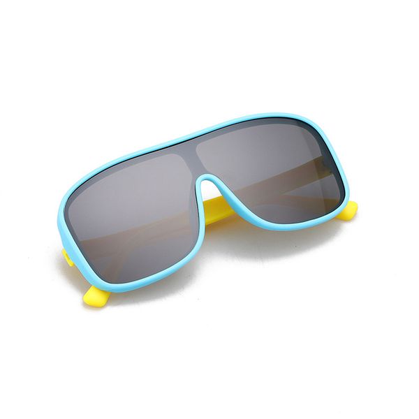 

2020 fashion plastic square kids sunglasses oversized brand boys girls classic vintage children sun glasses uv400, White;black