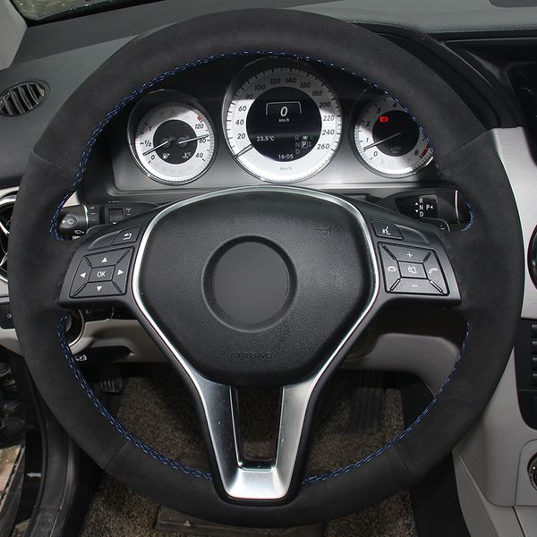 

black suede car steering wheel cover for mercedes-benz a-class 2013-2015 b-class 2011-2014 cla-class 2013 2014