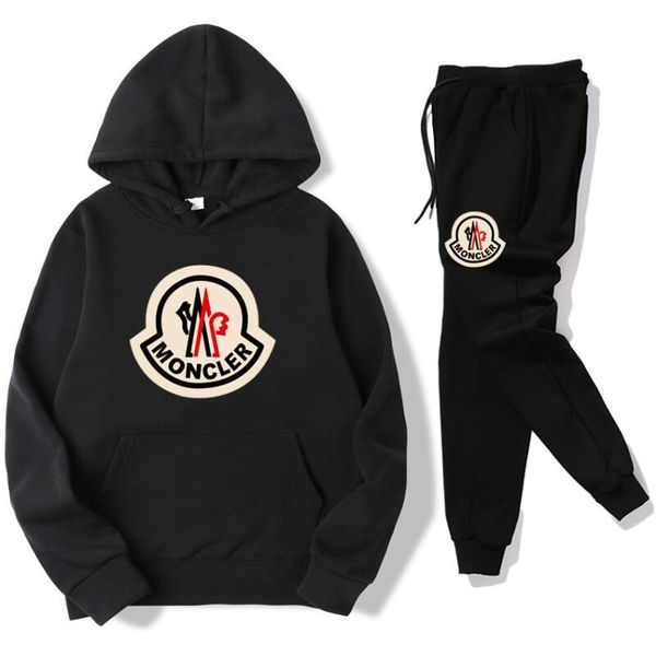 

mens tracksuit fashion designer hoodies+pants 2 piece sets solid color new outfit suits sweatshirt tracksuits for mens set, Gray