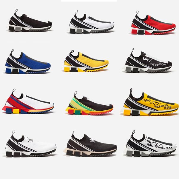 

Unisex Knit Sorrento Sneaker Men Fabric Stretch Jersey Slip-on Sneaker Blue Black Mesh Sneakers Running Casual Shoes With Box Size 35-46