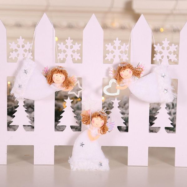 

huran christmas pendant angel white christmas decorations for tree decoration noel 2019 merry home decor xmas new year