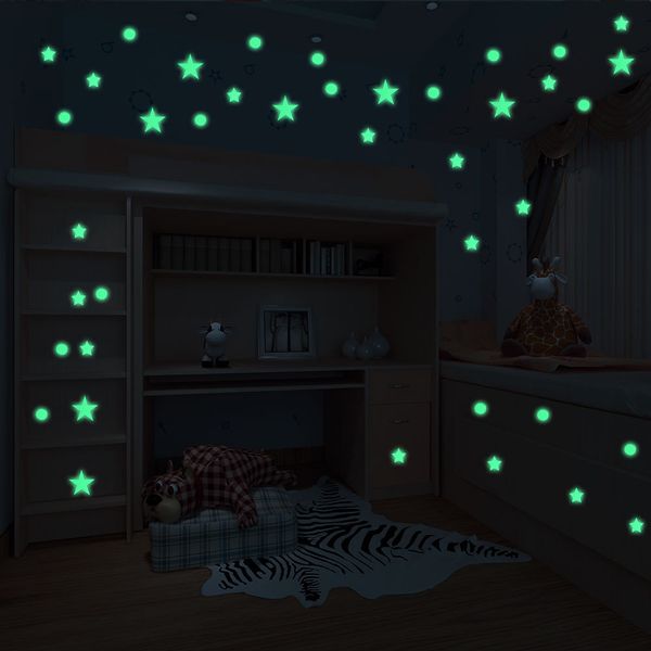 

407pcs stars and butterfly glow sticker kids room decoration luminous wall sticker decal children boy girl bedroom diy home decor