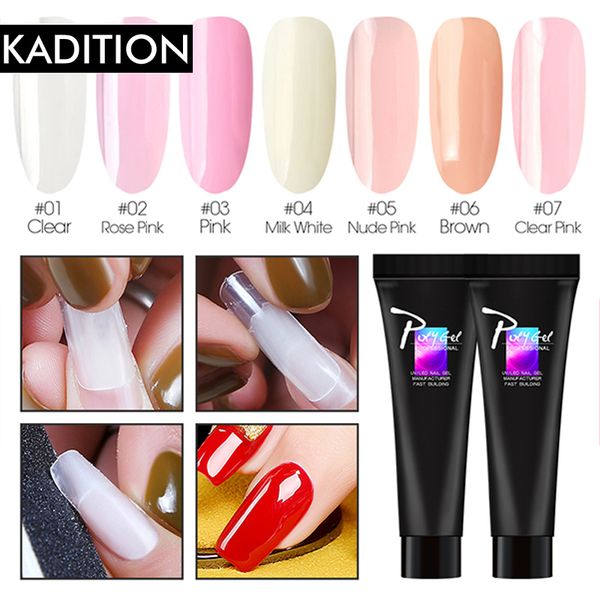 

kadition gel polish extension nail polish 11g uv fast builder extension camouflage led uv manicure, Red;pink