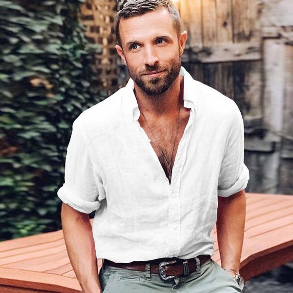 

new 2019 men's cotton shirt slim fit fashion long sleeve casual shirts men shirts camisas, White;black
