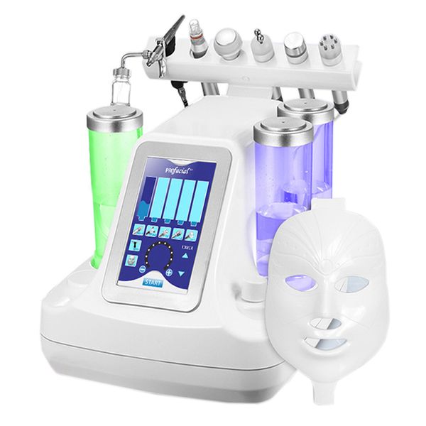 

5,6,7 in1 water hydrafacial dermabrasion skin deep cleansing led pdt mask oxygen jet cold hammer bio face lift ultrasonic machine