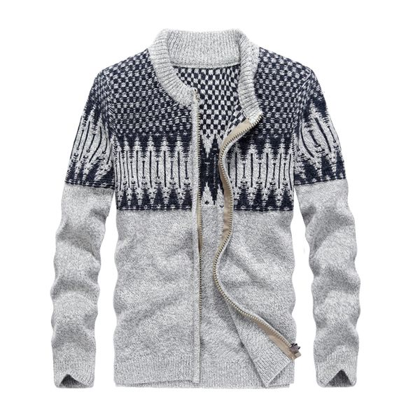 

autumn winter men warm sweatercoat cardigans masculino zipper male brand clothing casual mens sweaters patchwork knitwear, White;black