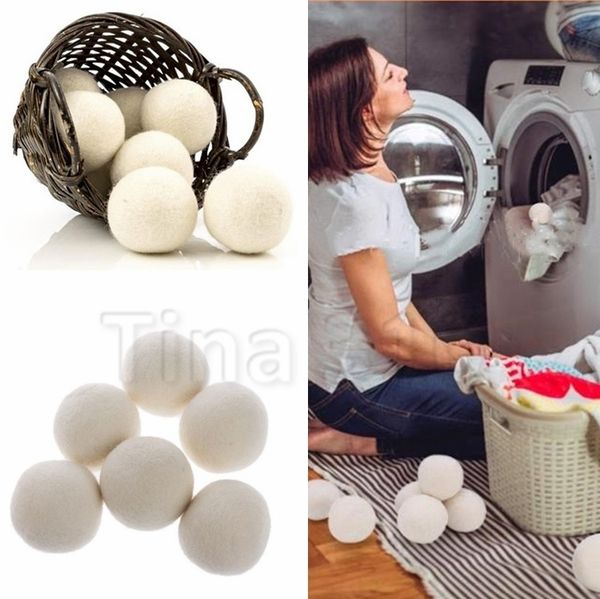

new wool dryer balls reduce wrinkles reusable natural fabric softenerlarge felted organic clothes dryer ball laundry product 4731