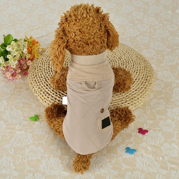 

warm pet dog coat turtleneck thickening jacket coat pets costume jacket for dogs warm cotton-padded clothes autumn winter