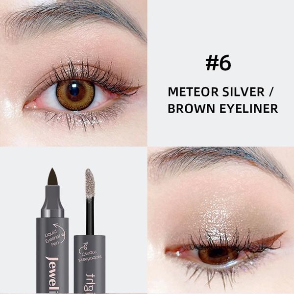 music flower gemstone low light level liquid eyeliner pearly lustre liquid eye shadow waterproof m6006 make up set natural make up from jinzhong