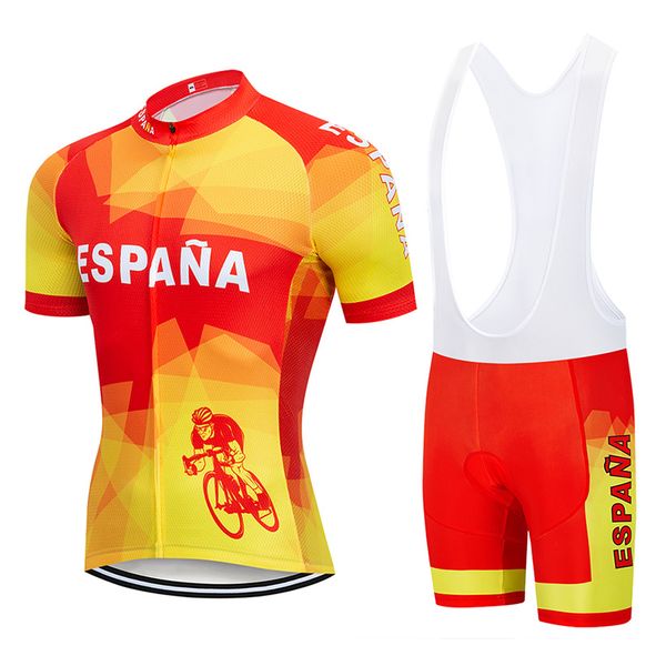 

2019 summer spain cycling jersey set mtb uniform bicycle clothing bike clothes wear mens short maillot culotte sports suit, Black;blue