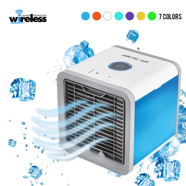 

usb mini portable air conditioner humidifier purifier 7 colors light deskair cooling fan air cooler fan for office home