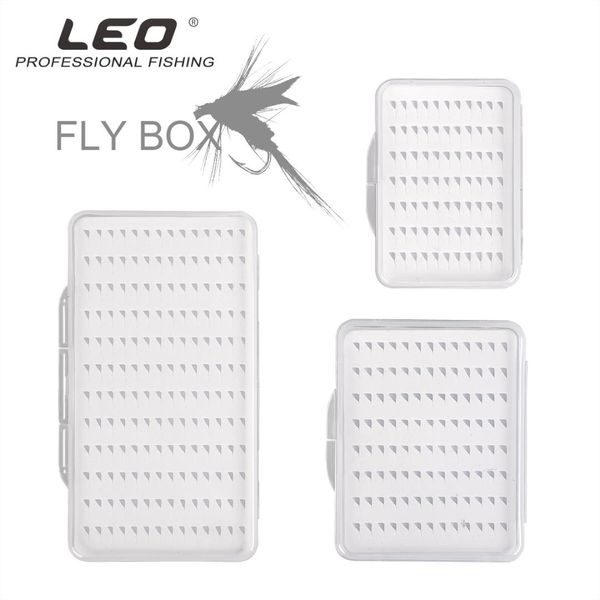 

leo hook box 28055 fishing hook box with foam waterproof durable fishing gear transparent s m l size pesca