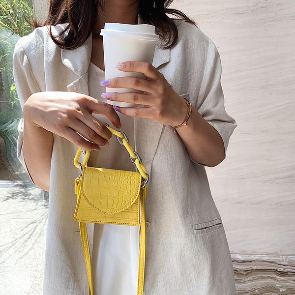 

2020 new shoulder bag women's casual fashion korean mini lipstick crocodile pattern small shoulder bag