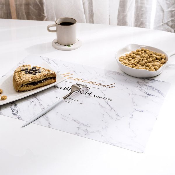 

waterproof table mat easy to clean roll non-foldable tableware mat