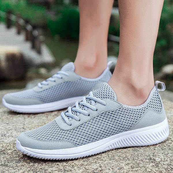 

plus size 39-48 mens breathable running shoes light walking trainers men sneakers mesh zapatillas hombre sport shoes men