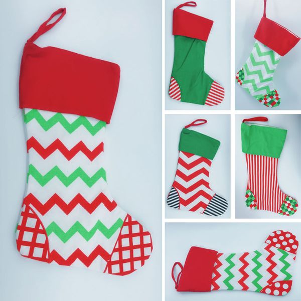 

xmas чулок носок мешок подарков stripled украшения мешок декоративные мешки drawstring холст рождественские украшения 6 стили xd21843