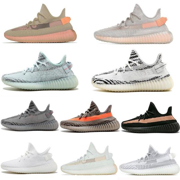 

2019 new v2 running shoes for men women zebra static black bred cream white sesame beluga designer shoes women sports sneakers size 36-45