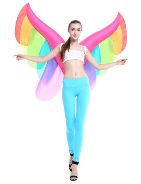 

inflatable fairy wings suit cosplay blowup costume halloween fancy dress, Silver