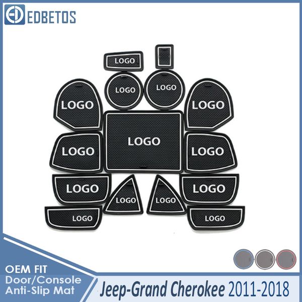 

anti-slip mat for grand cherokee wk2 2011 2012 2013 2014 2015 2016 2017 2018 accessories gate slot coaster anti-dirty door