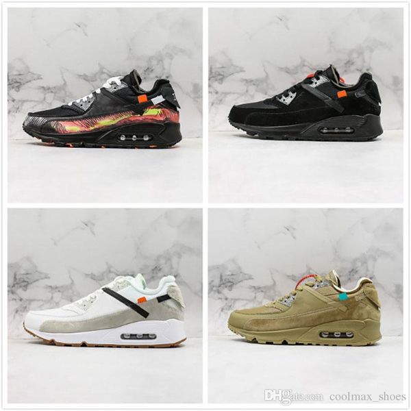 

New White x 90s Running Shoes Black White Yellow Multi Fashion Designer 1990 Men Women Athletic Trainer Sports Shoes