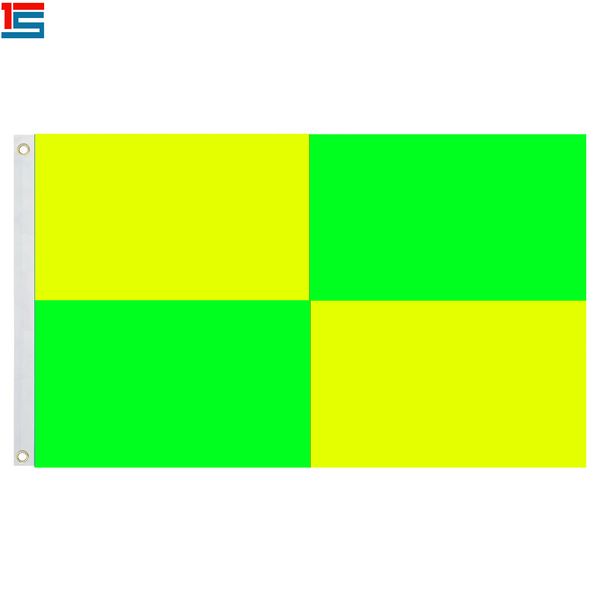 

green and yellow solid banner flag 3ft x 5ft polyester, 90*150cm flag with 2 grommets,flags of simple colour