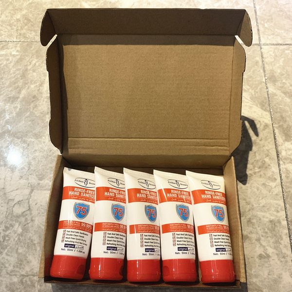 

5pz много 50ml открытый защитный для микробов 75% спирта дезинфицирующее одноразовые gel free hand sanitizer насыпной travel mini sanitizer