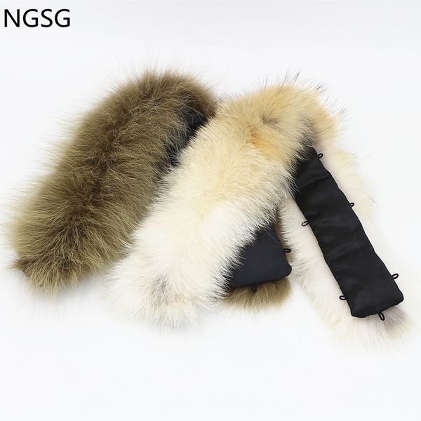 

custom 55 cm genuine fur coyote collar natural color real fur wolf collar army green down jacket hat, Blue;gray