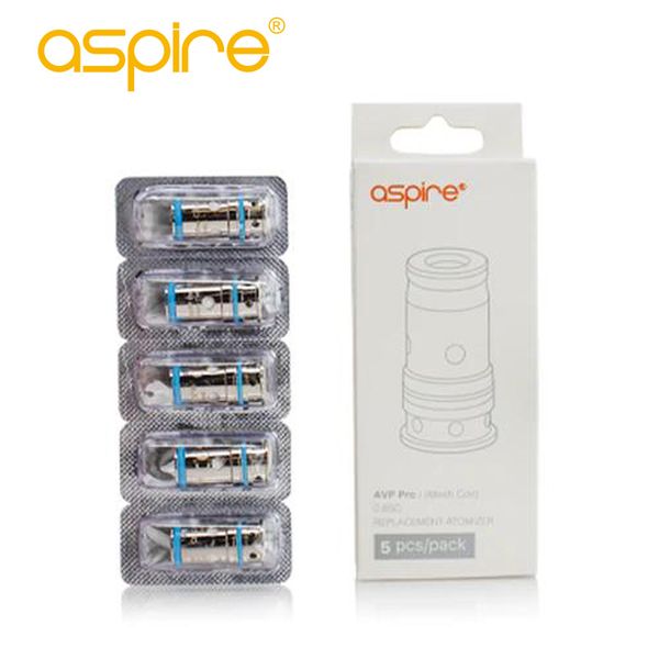 

Wholelsale Aspire AVP Pro сменные катушки 0.65 ом/1.15 ом для электронной сигареты AVP PRO Pod Kit 100% оригинал