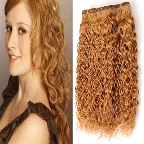 Honey Blonde Virgin Malaysian Wet And Wavy Human Hair Weave 3