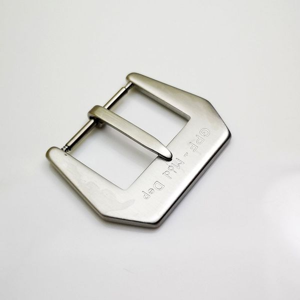 

22mm 24mm 26mm silvery brushed gpf-mod dep pin pre-v buckle for rubber leather band strap watchband274g, Black;brown