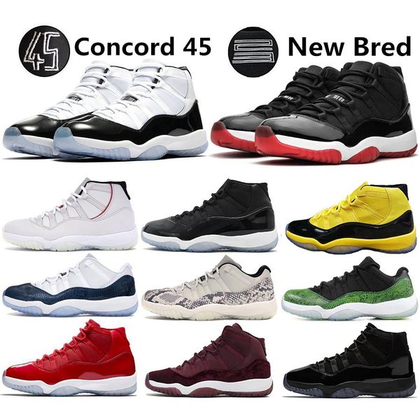 

2020 new bred 11 basketball shoes 11s concord 45 se cool grey cap and gown gamma platinum tint women mens trainers sports sneakers, White;red