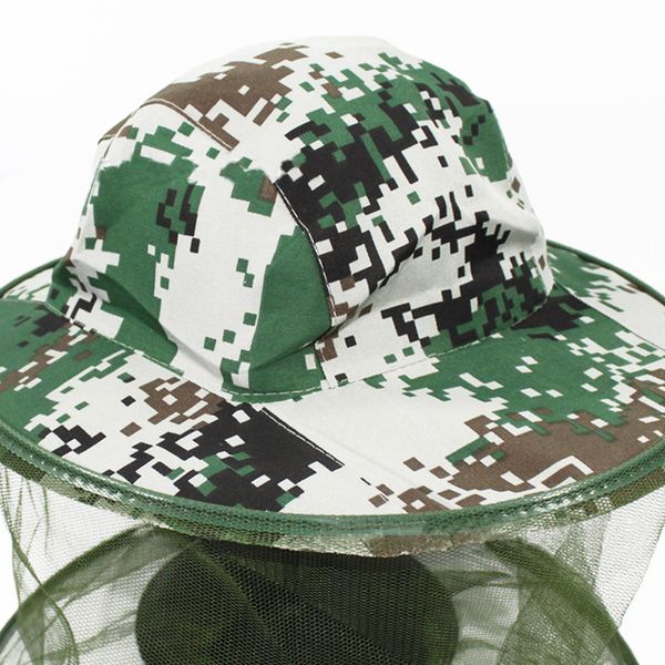 

wholesale men universal mosquito insect net bee mesh head face protector outdoor sports fishing hunting survival army hat cap, Black;white