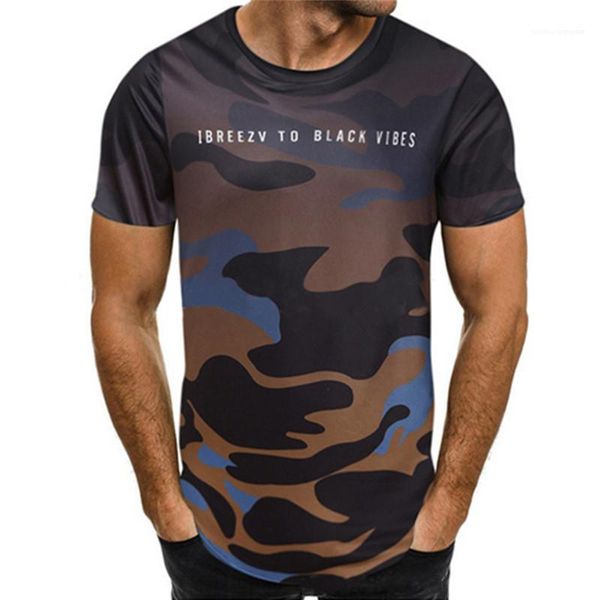 

большой размер камуфляж цвет круглый вырез мода спортивная футболка подросток мужской тройник лето тонкий короткий рукав футболки, White;black