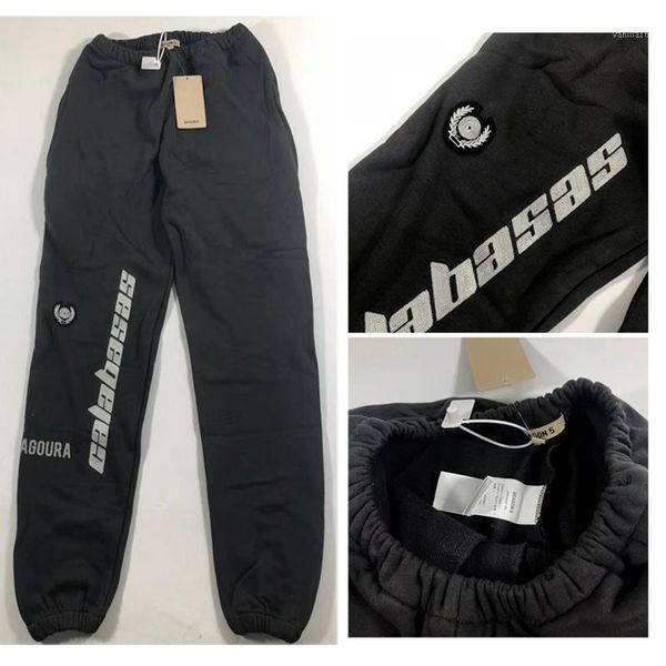 

2019 новый сезон 5 sweatpants мужчины женщины streetwear калабасас вышивки штаны west joggers кулиской сезон 5 sweatpants1, Black