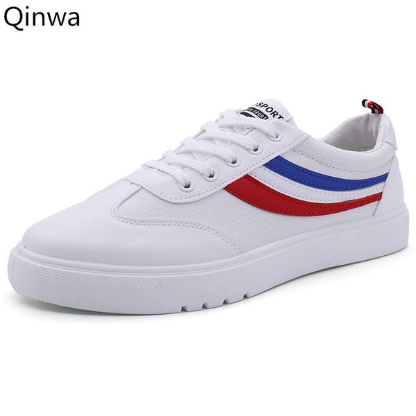 

the new 2019 with canvas shoes sneakers and comfortable movement white shoe wear men leisure shoes with flat sole, Black