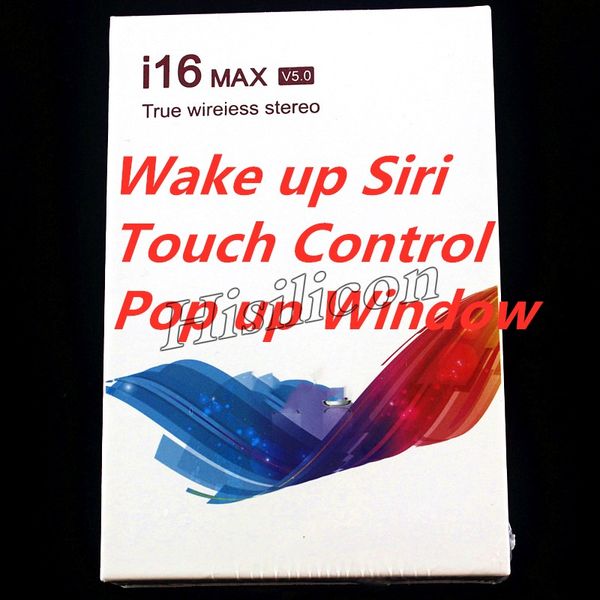 

Новое поступление i16 MAX TWS беспроводные наушники Bluetooth V5.0 с всплывающим окном сенсорное управление гарнитура Siri для Iphone X Samsung Pk i12
