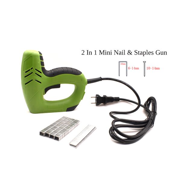 

2 in 1 f15 nails u-staples electric nail staple gun with 600pcs nails framing tacker