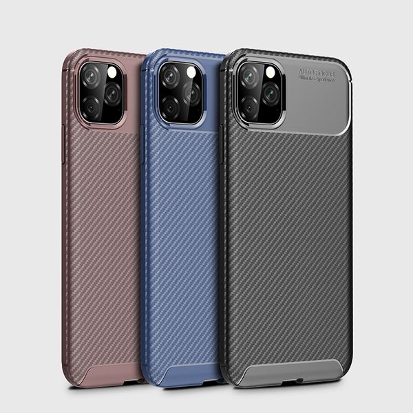 

luxury case for iphone 11 silicone phone case for iphone 11 pro max 2019 carbon fiber protective cover for iphone xr x xs max