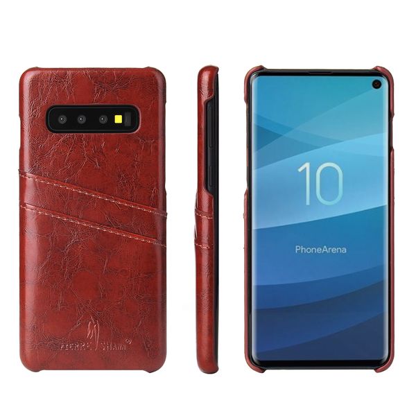 

leather protective cover case for samsung galaxy s10 s9 plus note 8 s8 card slot pocket shockproof back shell for samsung note 10