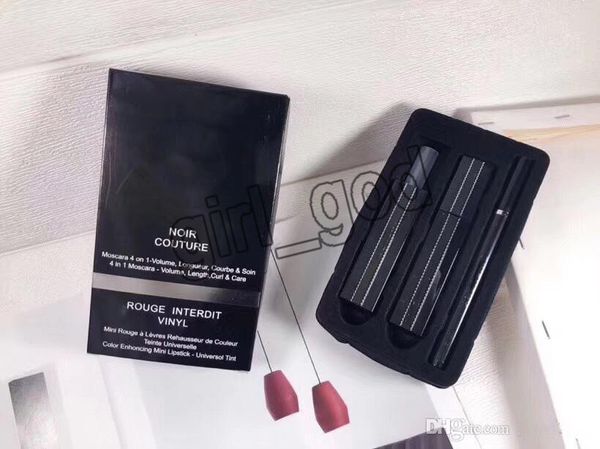 

Noir couture famou brand matte lip tick ma cara eyeliner pencil maquillage et face make up 3 piece kit