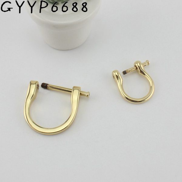 

10pcs 5colors removable d ring loop for handbag detachable alloy screws opened handle connector hanger, Black