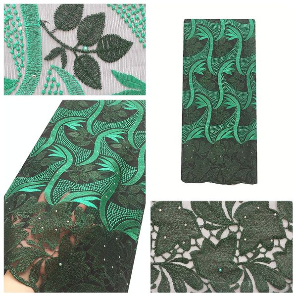 

new arrivals africa lace fabric for weddings green embroidered lace fabric latest african tulle lace fabric 2018, Black;white