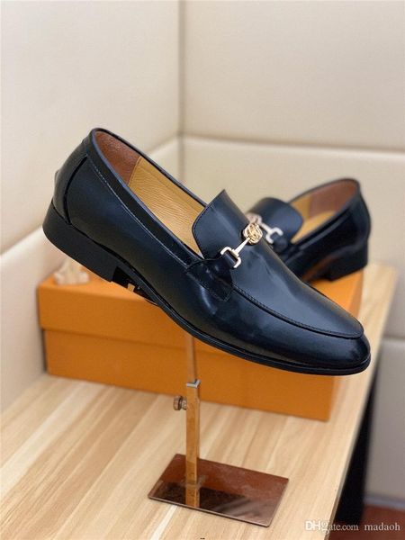 

20fw men dress shoes oxfords large size luxury british business casual leather wedding footwear round toe spring autumn dropshipping yetc5, Black