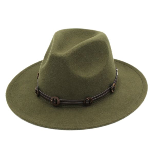 

панама top hat открытый стрит-бич церковь партия джаз cap унисекс полушерстяные stiff широкий плоский брим fedora trilby с belt buckle разме, Blue;gray
