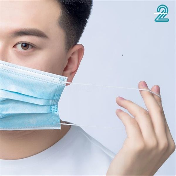 

dhl ship in stock non woven face3 layers hood mask earloop dust face masks n54 p8d6