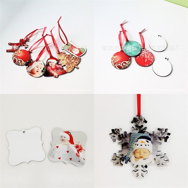 Customized Blank Snowflake Pendant Christmas Tree Decoration Hanging Ornaments DIY Festive Fashion Eco Friendly 2 1bda UU