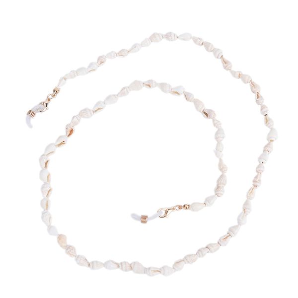 

1pcs reading glasses chain neck strap rope ornaments necklace convenient eyeglass glasses string lanyard shell sunglasses holder, Silver