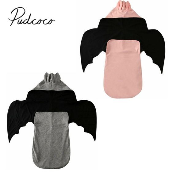 

2020 baby bedding clothing infant baby kid bat shape cotton swaddle blanket wrap wings hooded sleeping bag 0-6m