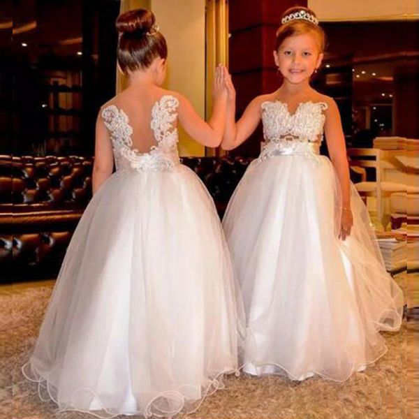 Acheter 2019 Robes De Demoiselles Arabes En Dentelle Perles Dos Nu Tulle Robes De Mariée Pour Enfant Robes De Pageant Vintage Petite Fille De 12721